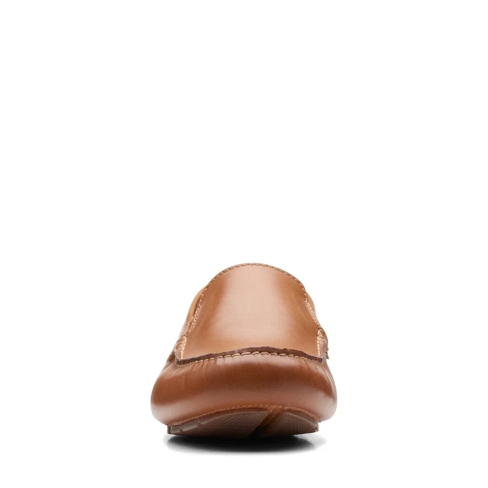 Clarks Markman 26163544 Loafers Men's 10.5 D Tan Leather Slip On Shoes MEW2330